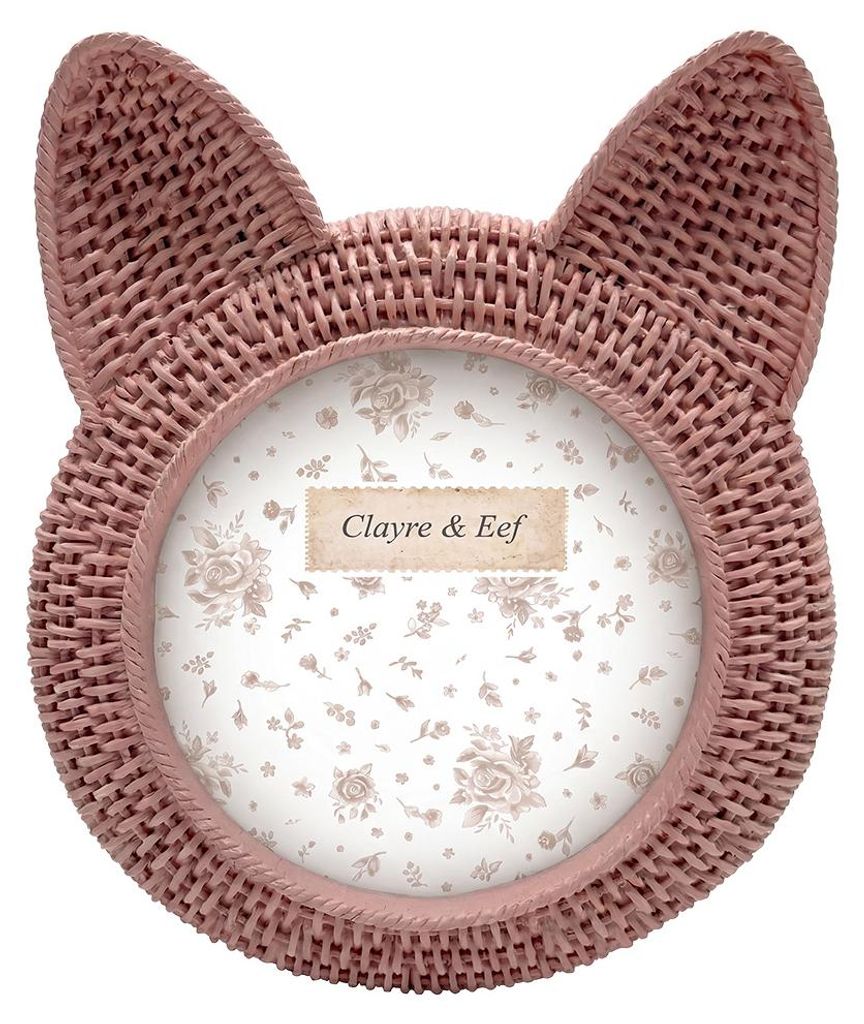 Clayre & Eef Bilderrahmen Katze Rosa Kunststoff Produktbild 