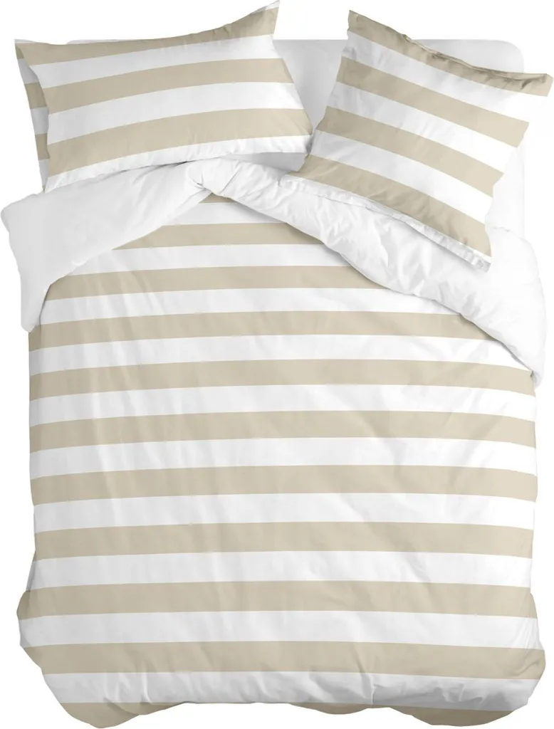 Housse de couette 240x220 cm Beige HappyFriday : linge de lit de qualité