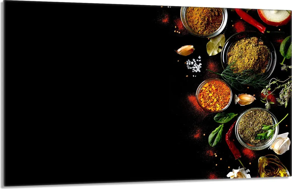 Piastra di copertura del piano cottura 80x52cm Copripiatto in ceramica 1 pezzo Paraspruzzi, spezie Colorato