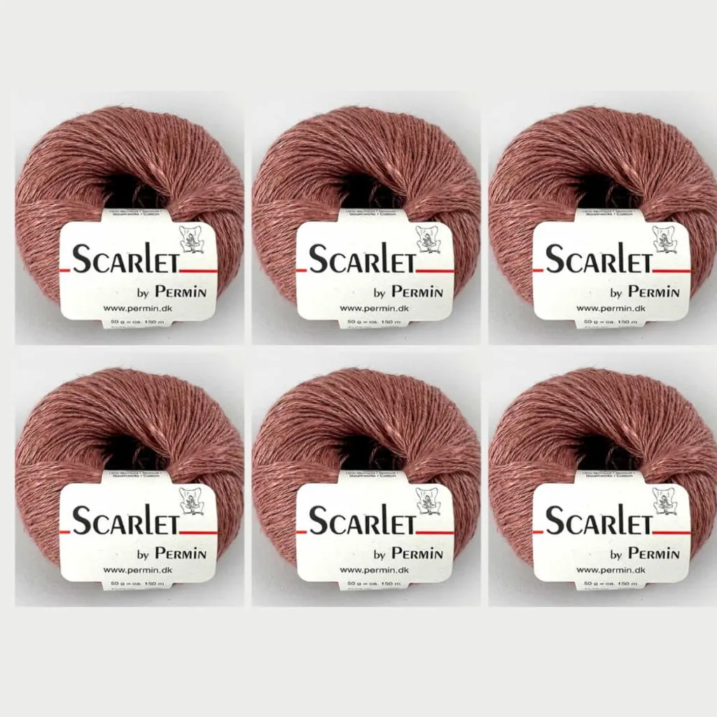 Fil de Lin et Coton Scarlet Permin Rose - Anti-Chaleur et Éco-Responsable