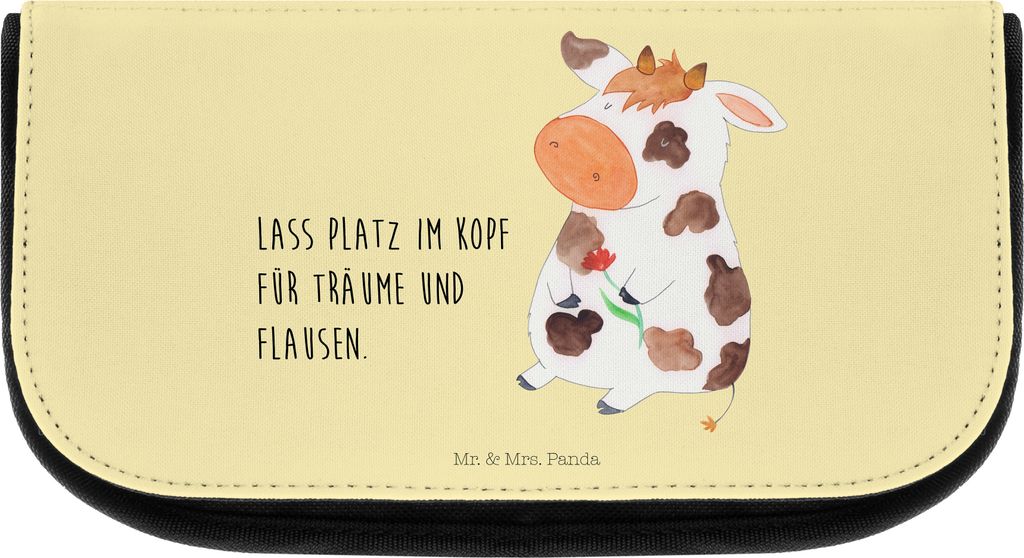 Mr. & Mrs. Panda kulturtäschchen Kuh - Vintage - Geschenk, Organizer, Kulturtasche, Milch, Waschtasche, Kulturbeutel, Spruch, Kosmetiktasche, Land...