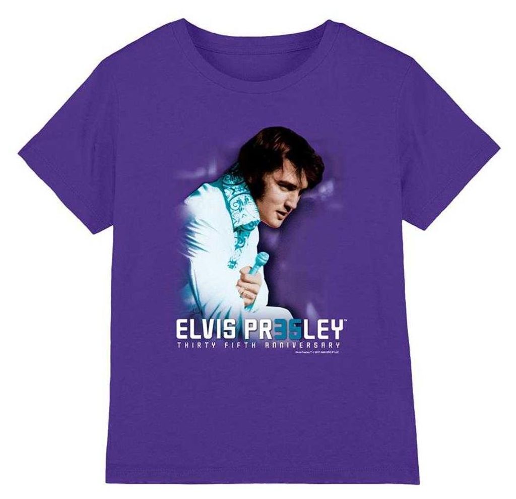 Elvis Presley - T-Shirt für Kinder, 35er Jahrestag TV33624 (104) (Violett)