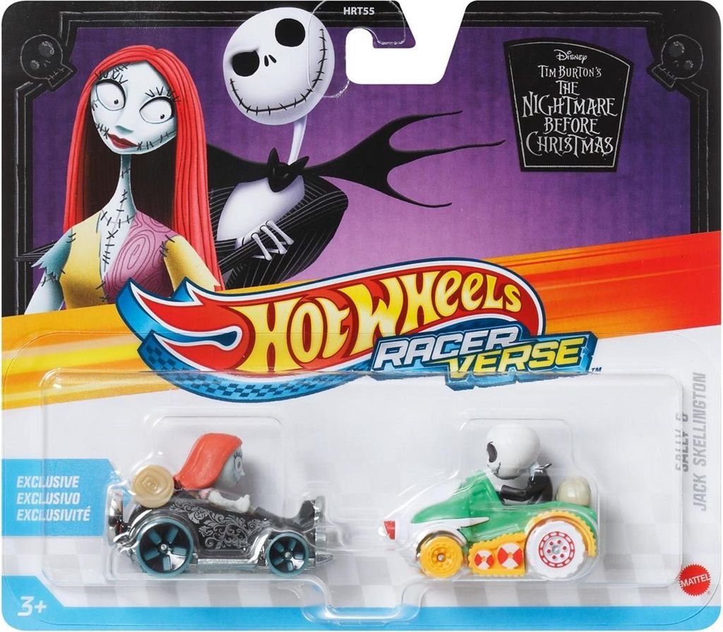 Hot Wheels Racer Verse The Nightmare before Christmas Sally a Jack Skellington