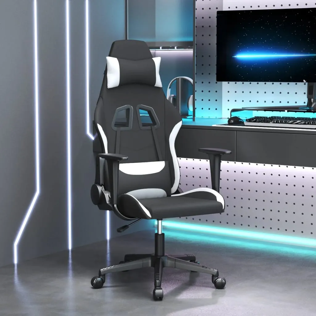 Sedia Ufficio e Gaming Design Bianco/Nero Living Store Tessuto