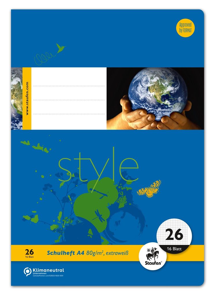 Staufen® style 040416026 Heft LIN26 - A4 16 Blatt 80g/qm Immagine del prodotto 