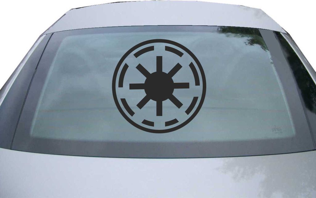 Indigos UG - Aufkleber Heckscheibe & Motorklappe DE7158 - schwarz - 600x600 mm - Wagenrad - Auto Scheiben Fenster Heckklappe Tuning Racing JDM - Di...