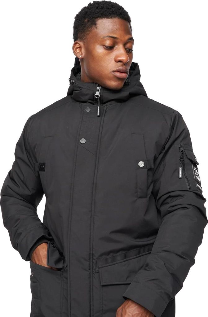 Crosshatch - "Legender" Parka für Herren BG1917 (L) (Schwarz)