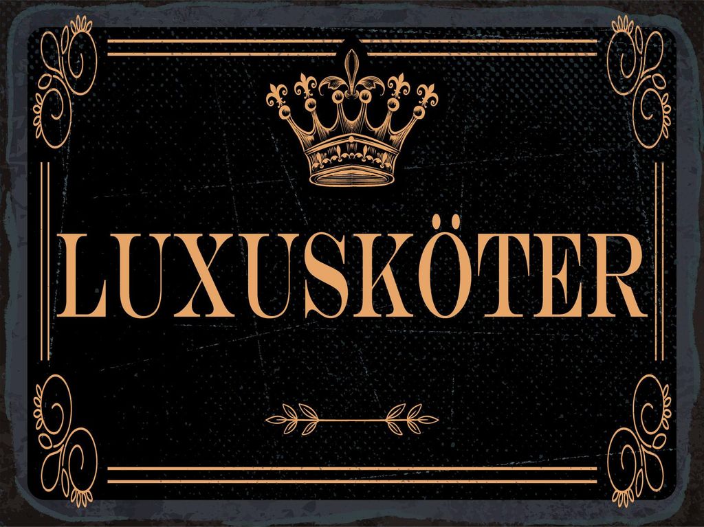 vianmo Blechschild 30x40 cm Luxusköter Krone