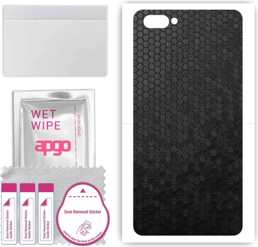 apgo Rückseite Schutzfolie, Skin, kompatibel mit Doogee X20, Hinten Displayschutzfolie aus Vinylfolie, kratzfest, einfache Montage - Schwarze Honi...