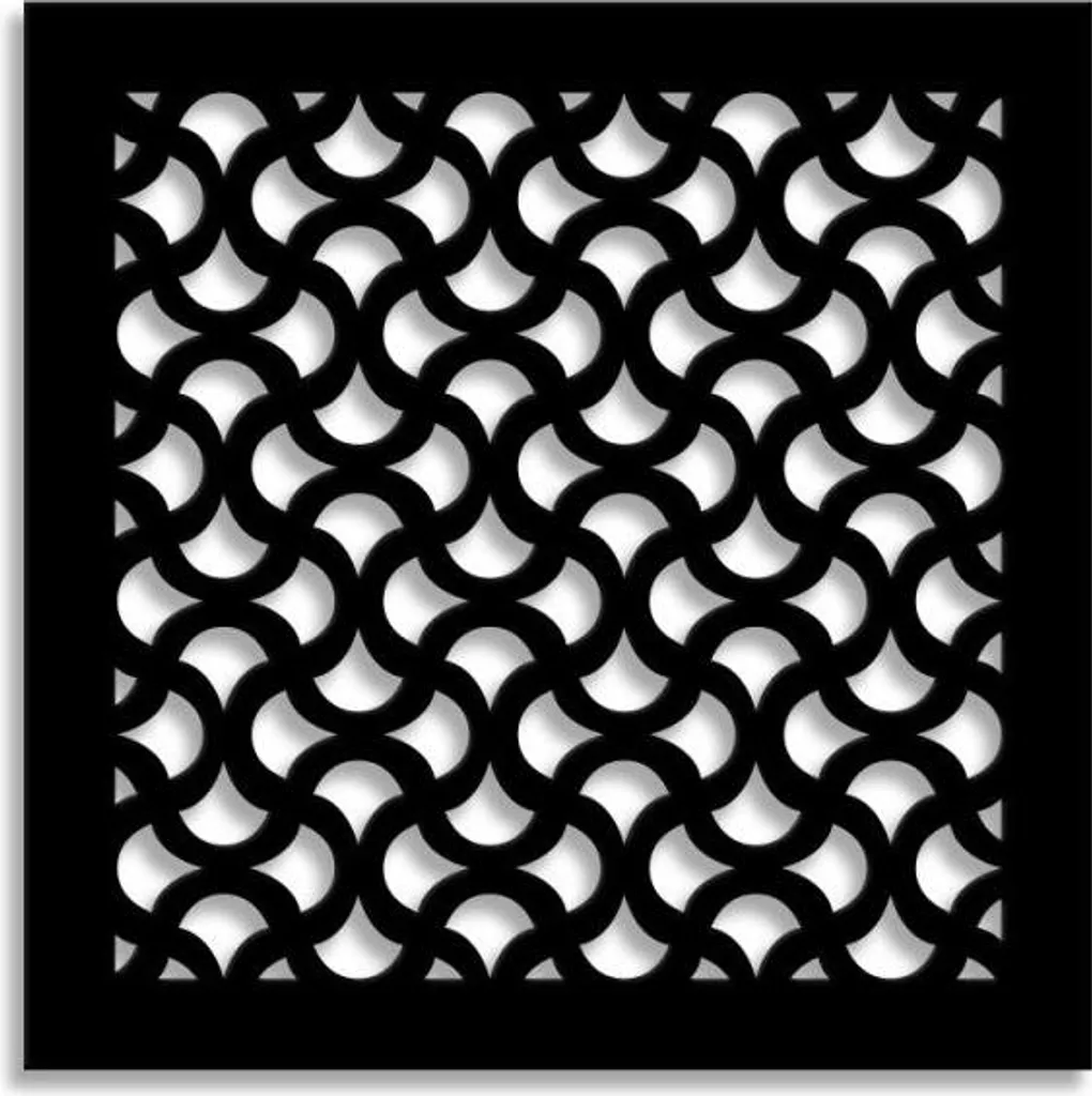 DROPS - Pannello in PVC traforato - Parasole 73x73 cm nero