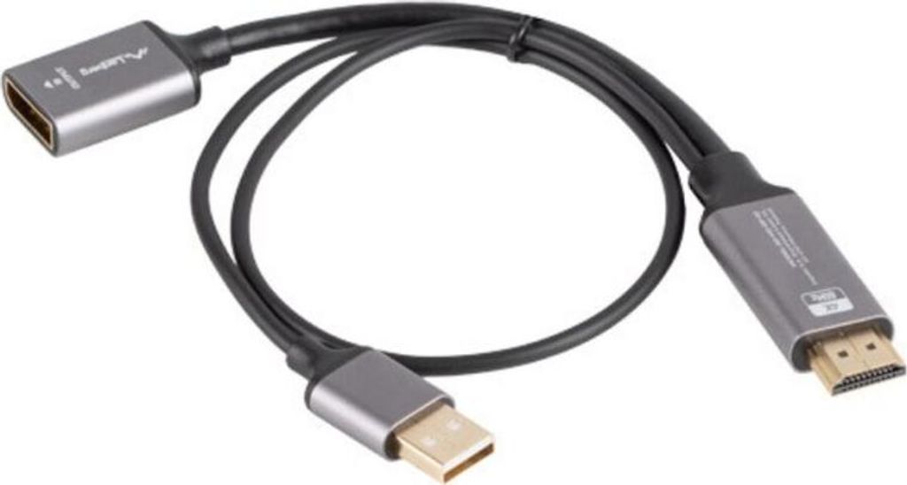 Lanberg AD-HD-DP-02 Video Kabel Adapter 0,2 m HDMI Typ A (Standard) DisplayPort Silber