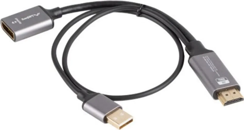 Lanberg AD-HD-DP-02 adattatore cavo video 0,2 m HDMI Tipo A (Standard) DisplayPort Argento