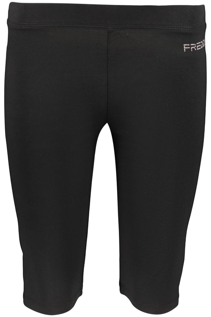 Schwarze Damen Shorts: Sportliche Radlerhose mit Gummizug & Logo