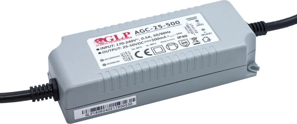 Éviter Scintillement LED avec Driver GLP AGC-25-500 500mA IP40 Constant