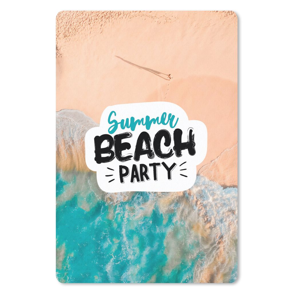 MuchoWow Mauspad Mousepad Strand - Party - Zitate - Sommer 40x60 cm - Mousepads - Maus Mat - Pad - Mausunterlage - Schreibtisch Accesoire