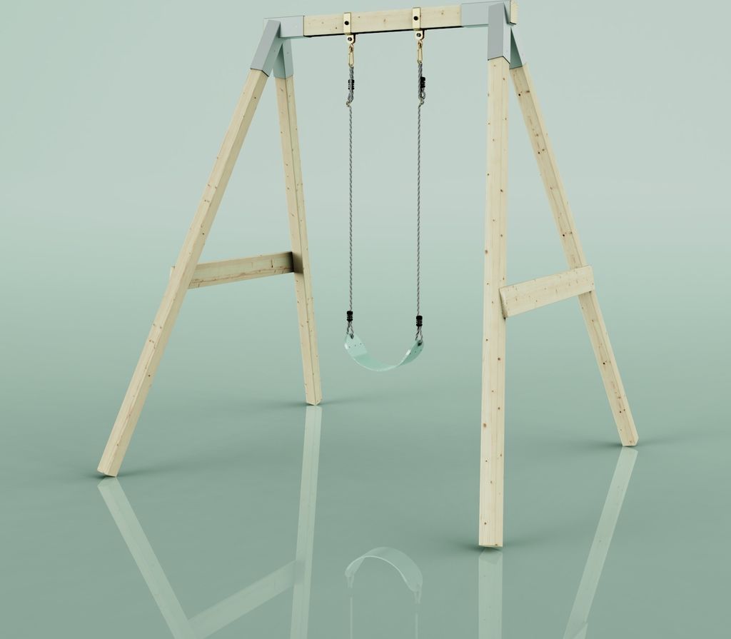 OutdoorToys Schaukel Giraffe aus Holz in Grün Mintgrün