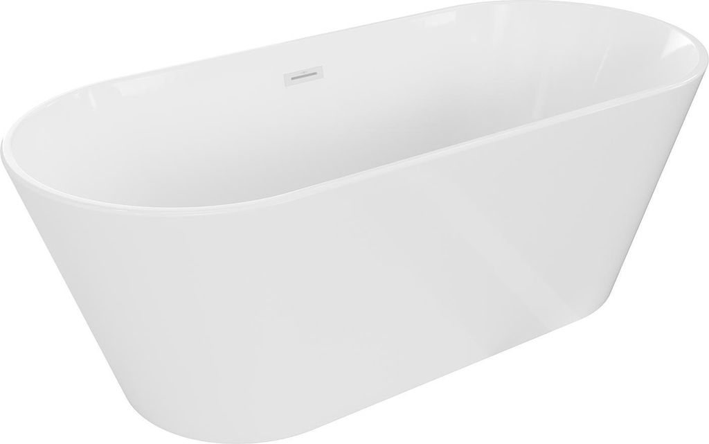 Mexen Flavia freistehende Badewanne 170 x 75 cm, weiß, weißer Überlauf - 54031708000-20