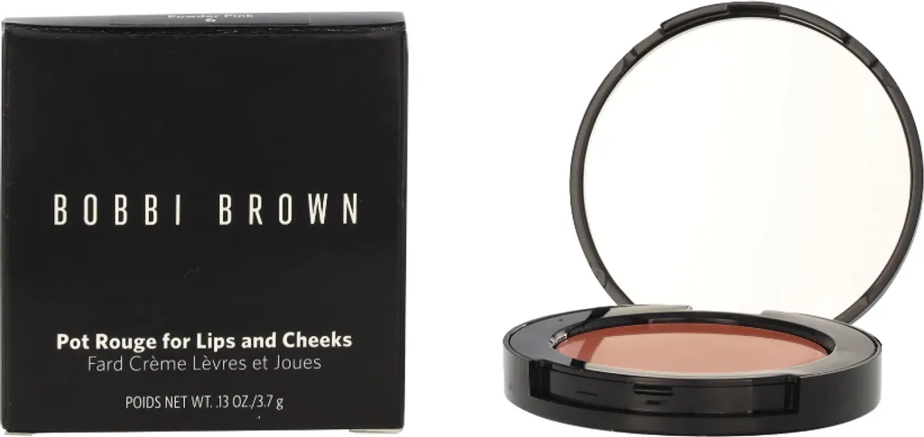 Fard à Joues et Rouge à Lèvres 2-en-1 Crème Rose Poudré Boîtier 3,7 g