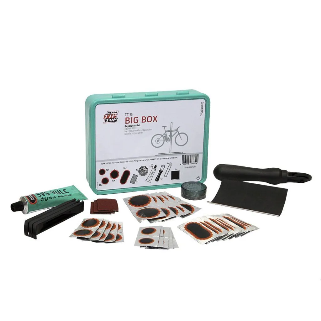 Kit réparation vélo Tip Top TT 15 boîte rouge compacte multifonction - 6