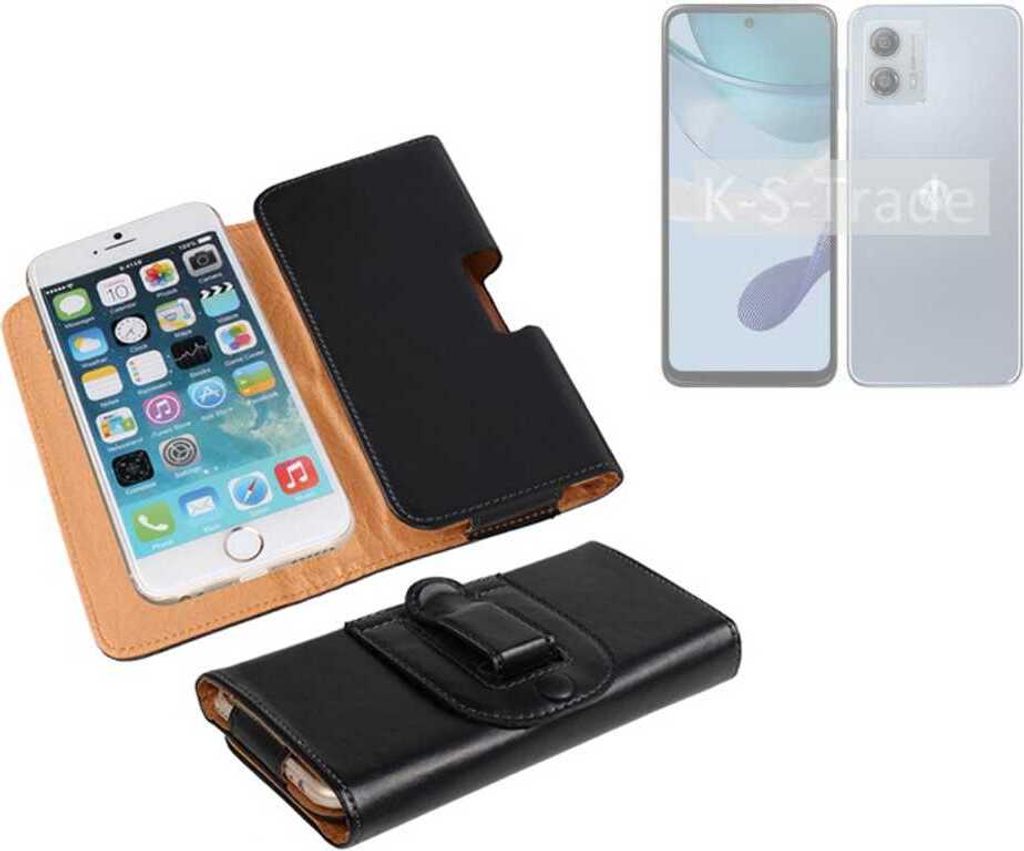 K-S-Trade Schützhülle Handyhülle kompatibel mit Motorola Moto G53y 5G Holster Gürtel Tasche Schutzhülle Handy-Tasche Smartphone Case Seitentasche
