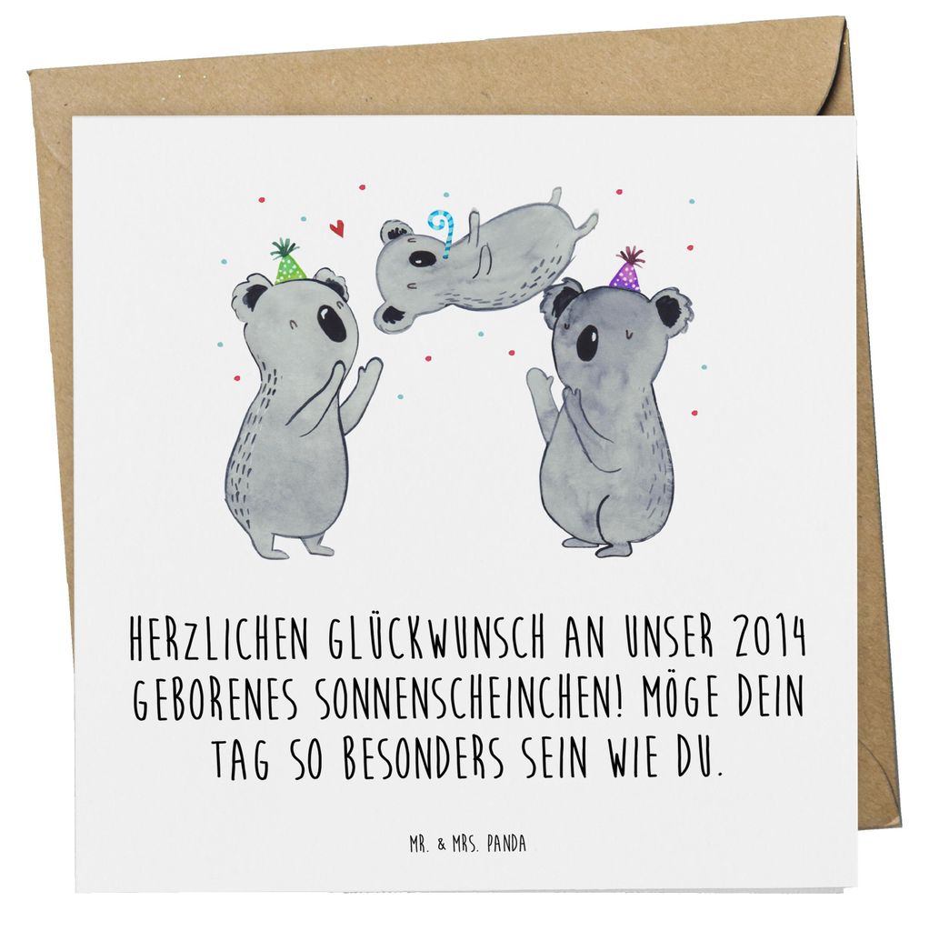 Mr. & Mrs. Panda faltkarte 2014 Geburtstag Sonnenschein - Weiß - Geschenk, doppelkarte, Glückwunschkarte, anlasskarte, Grußkarte, Happy Birthday...