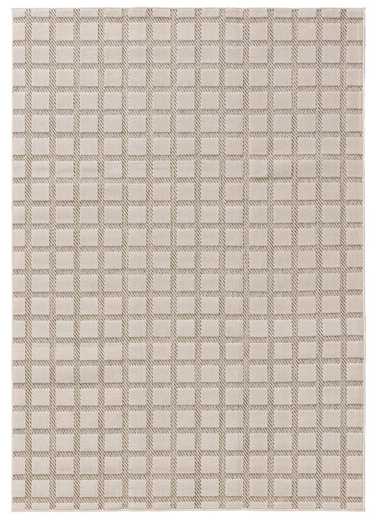 In- & Outdoor-Teppich Kaleo Creme/Beige 200x300 cm Wohnzimmer Rechteckig Muster Modern Kurzflor benuta Skandinavisch