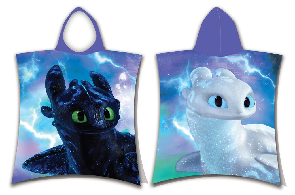 Poncho How to Train Your Dragon magic 50x115 cm