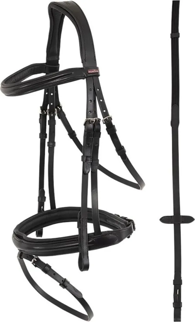 Bridon Premiere Bondy T Flash Noir Cob : Stable et Doux pour Cheval