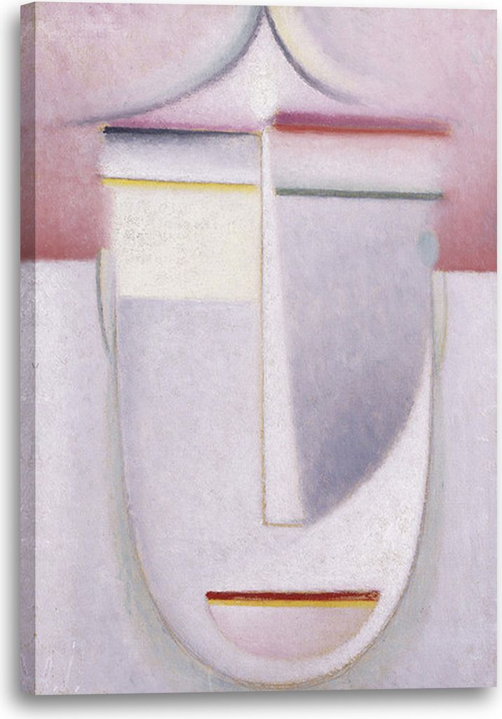 Leinwandbild (80x120cm): Alexej von Jawlensky - Abstrakter Kopf Komposition 2 Winter, echter Holz-Keilrahmen inkl. Aufhänger, handgefertigt in Deu...