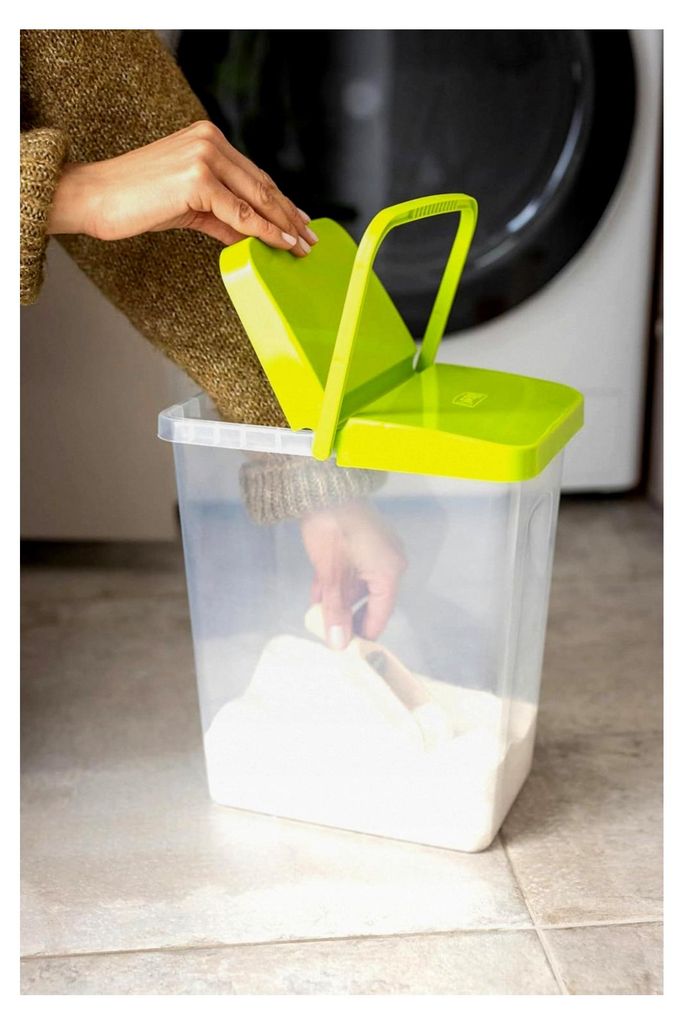 BranQ - Universeller Behälter für Waschpulver und Aufbewahrung, Unibox mit Deckel, 10 L