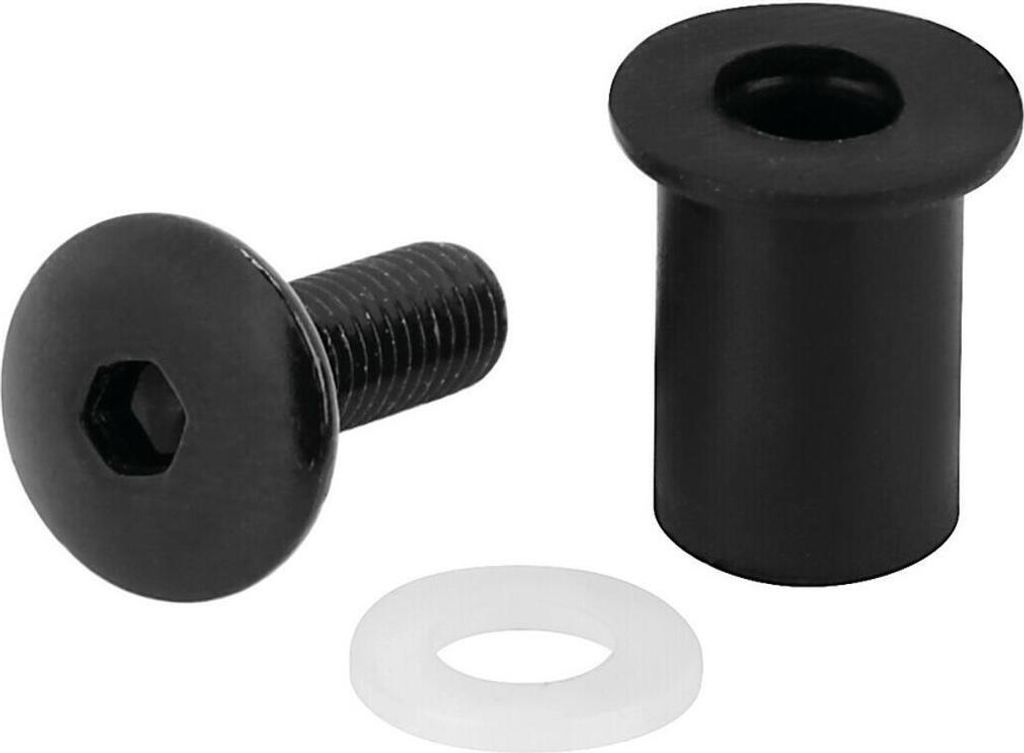 Gummierter Muttersatz Schrauben und Unterlegscheiben Lampa 5MA 10 Stück Schwarz