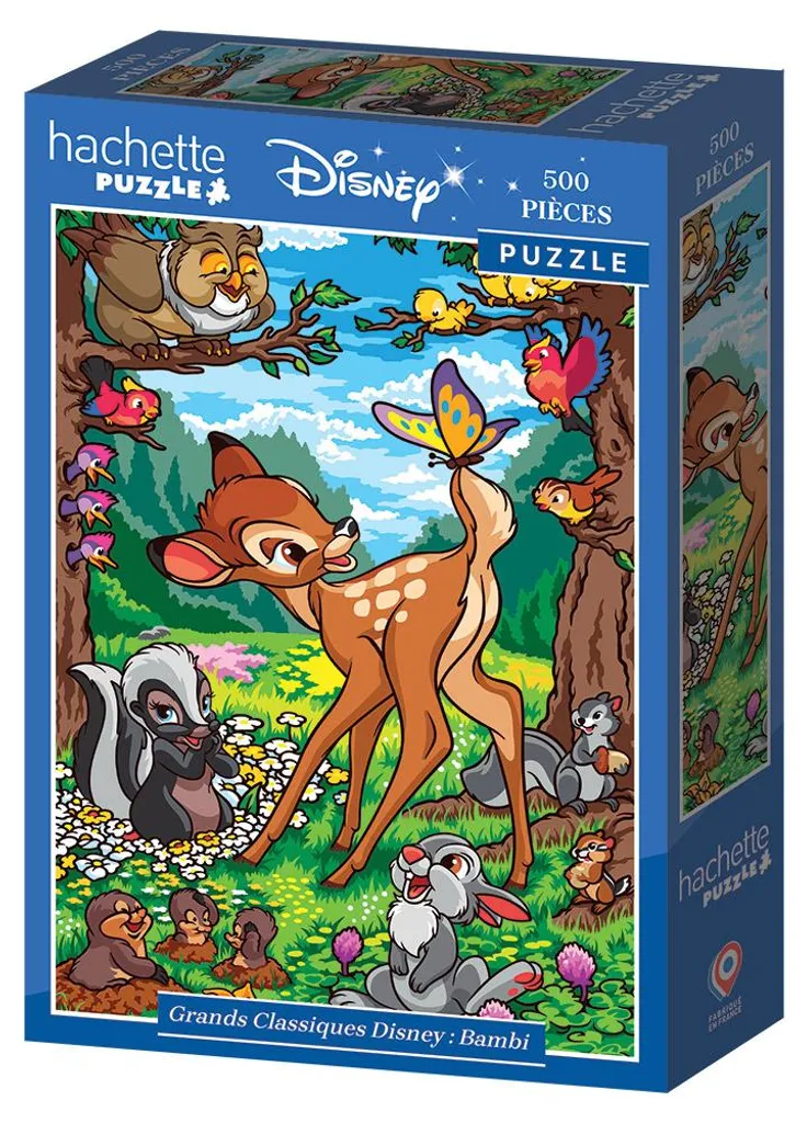 Puzzle 500 pièces Disney Bambi idéal pour une soirée détente en famille