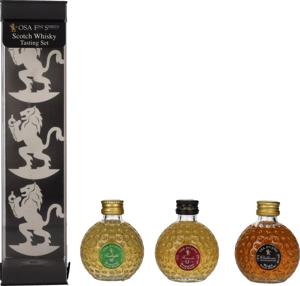 OSA Fine Spirits Blended Bottles Tasting Set 40% Vol. 3x0,05l in Geschenkbox
