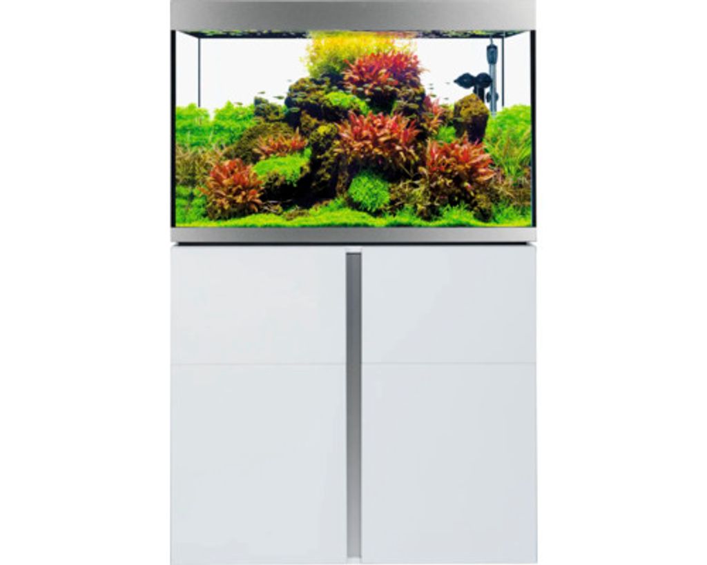 Aquariumkombination Fluval Siena 272 mit LED-Beleuchtung, Heizer, Außenfilter und Unterschrank 272 l Weiß 90 x 55 x 128