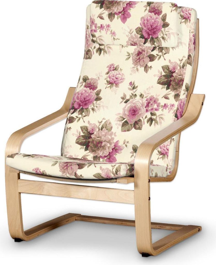 Dekoria Bezug für Poäng Sessel II, beige- rosa, Sesselbezug Poäng II