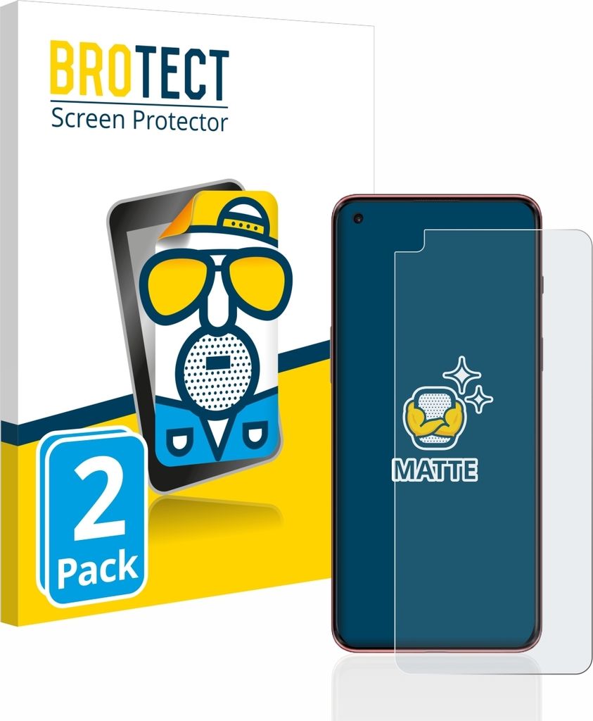 2x BROTECT Schutzfolie für OnePlus Nord 2 5G Displayschutz Displayschutzfolie Folie Matt Entspiegelungsfolie