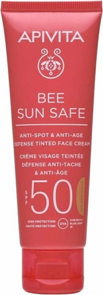 Apivita Bee Sun Safe Gesichtscreme gegen Akne, Falten SPF50 50ml