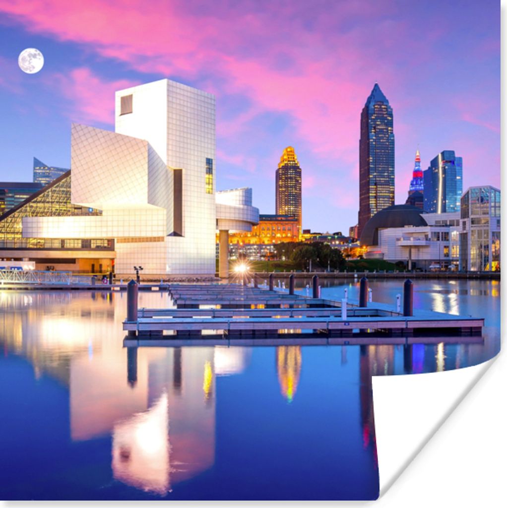 MuchoWow Poster Wasser - Architektur - Stadt - Luft 30x30 cm - Wandposter - Printing