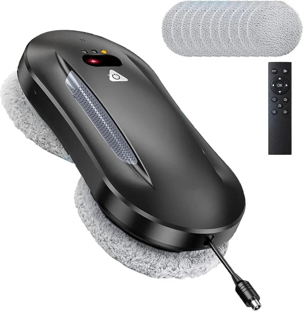 Nettoyeur de vitres robotisé pour carrelages et portes vitrées avec câble 5m