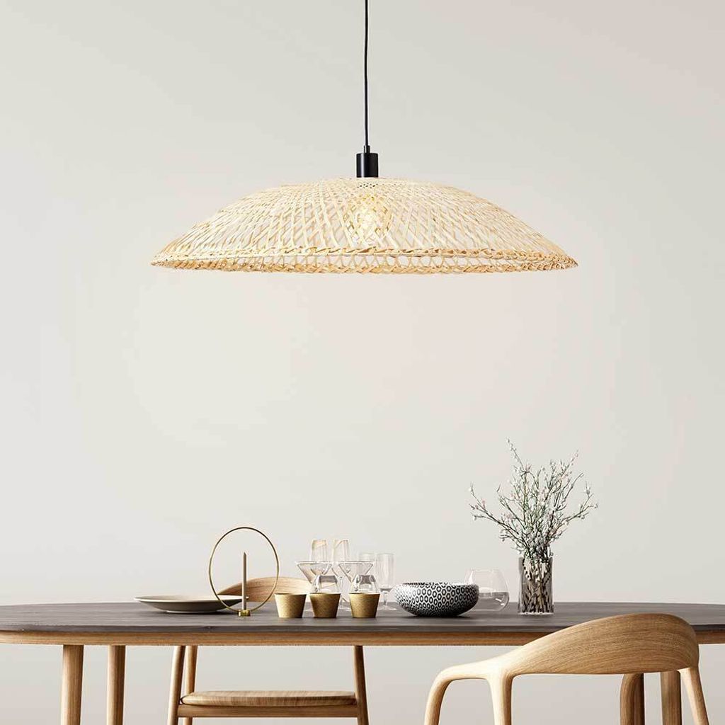 Brilliant Pendelleuchte Jazz Bambus rund Ø80cm max. 40W E27 Produktbild 