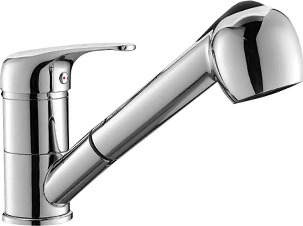 Robinet mitigeur d'évier en zinc avec poignée ergonomique moderne