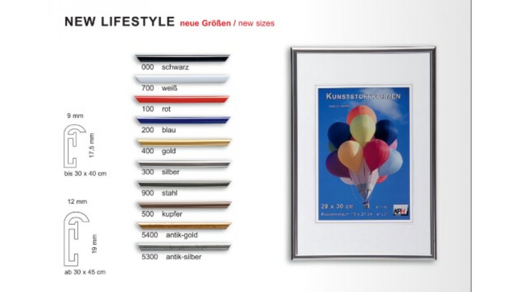 Plastový fotorámik New Lifestyle A3 29,7x42cm zlatý Obrázok produktu 