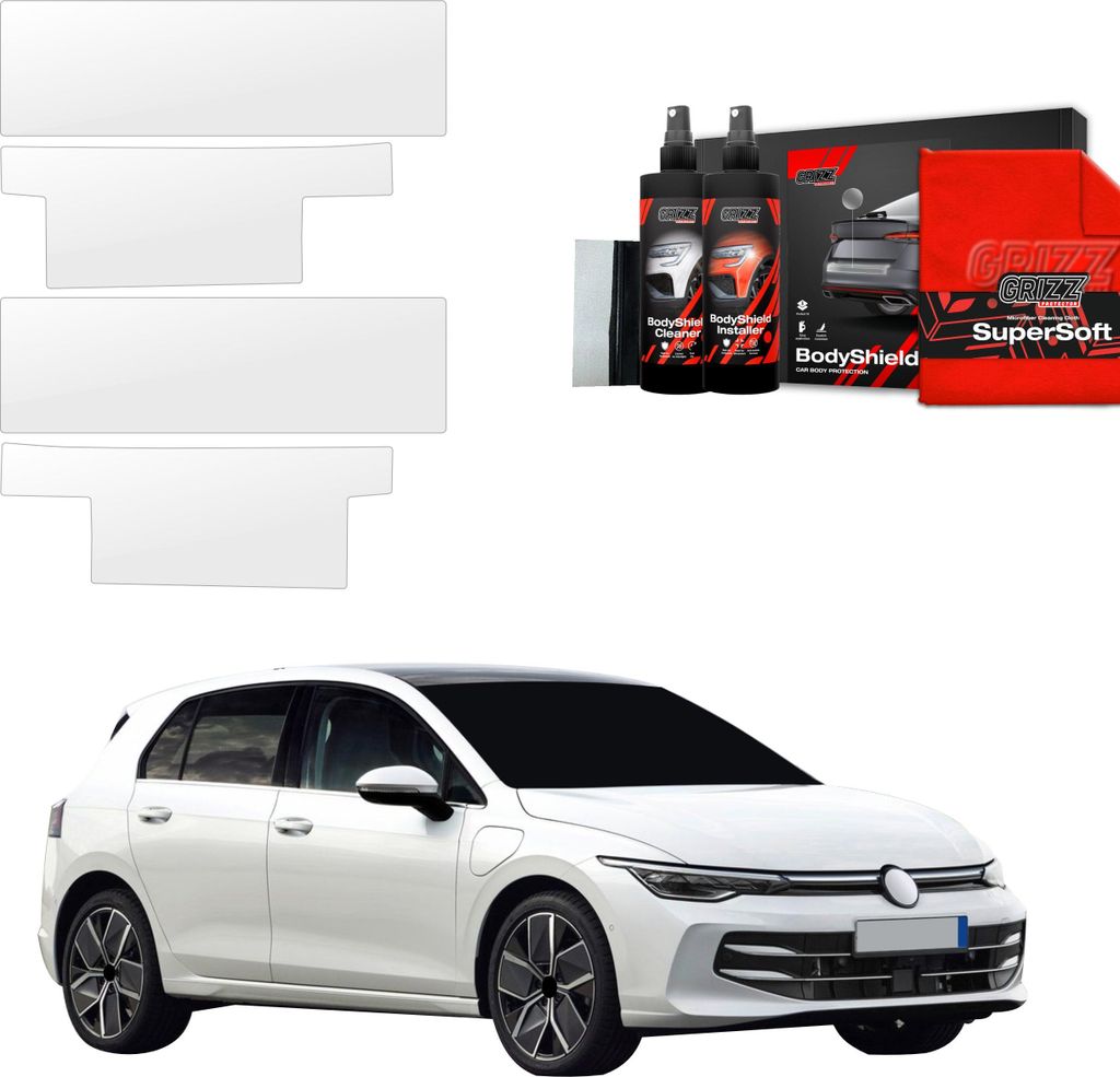 4in1 Schutzfolie Grizz Protector für alle Schweller - Volkswagen VW Golf 8 Hatchback (2024-2025)