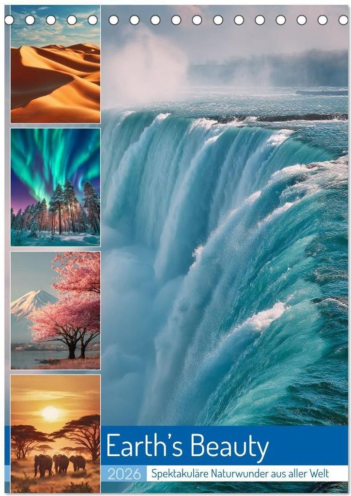 Earth’s Beauty (Tischkalender 2026 DIN A5 hoch), CALVENDO Monatskalender