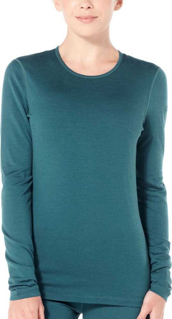 Icebreaker Merino 200 Oasis Langarm-baselayer Blau L Frau Blau L