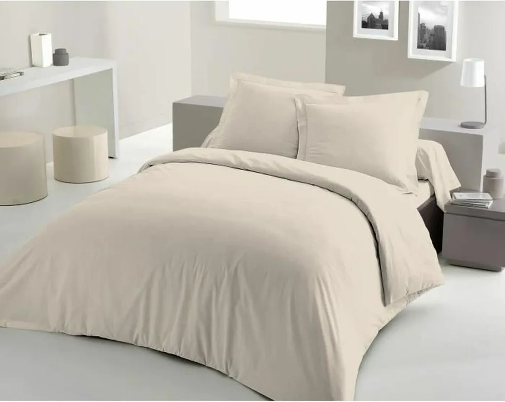 Housse de couette Lovely Home Beige Crème 240x260 cm avec 2 taies
