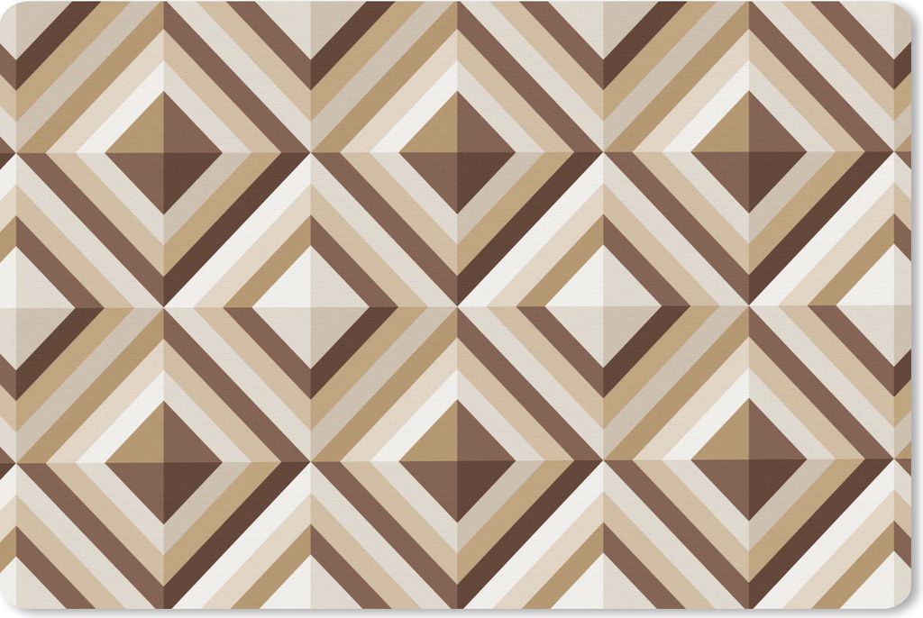 MuchoWow Schreibtischunterlage Retro - Stern - Design 60x40 cm - XXL Mauspad - Großes Mauspad