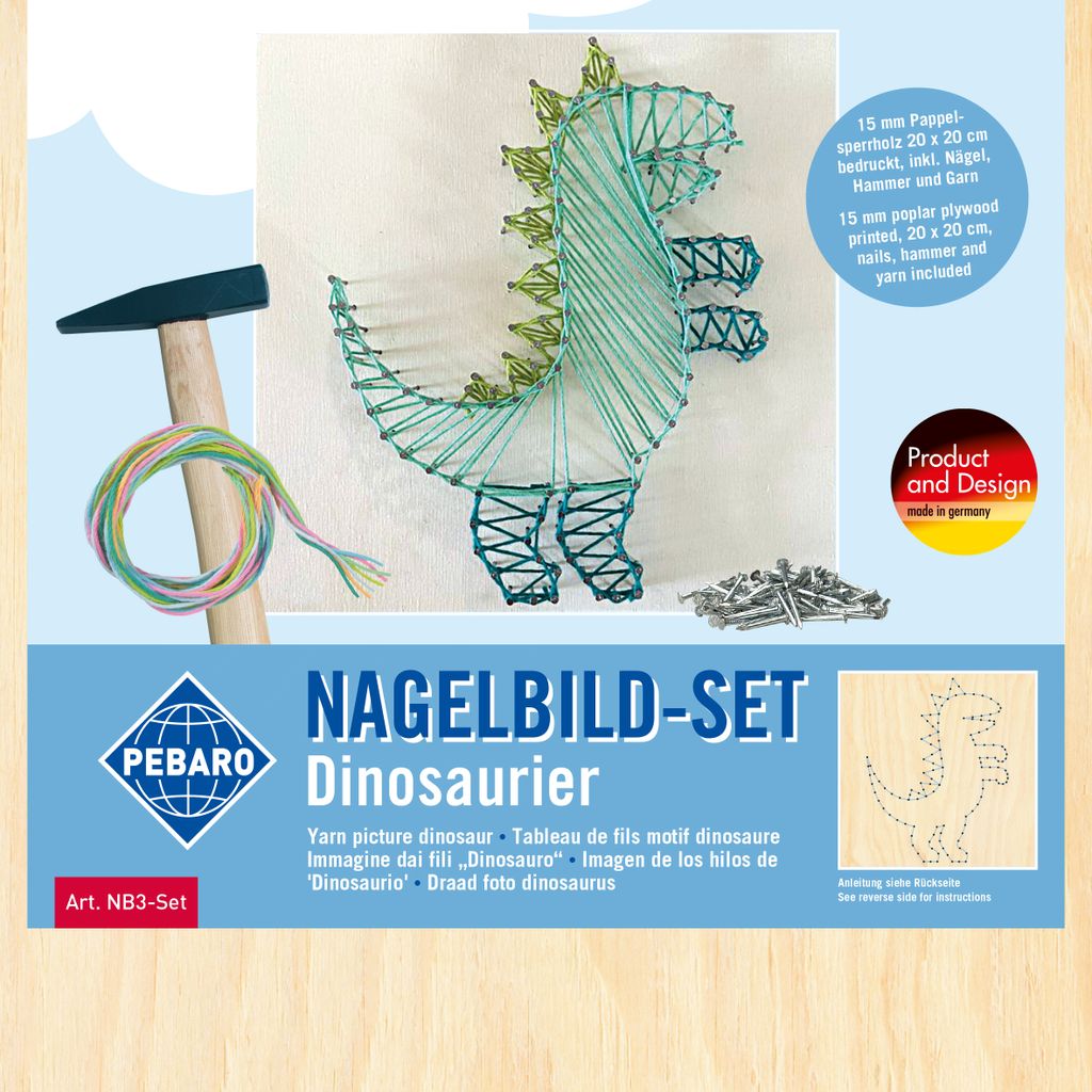 PEBARO - Nagelbild-Set Dinosaurier