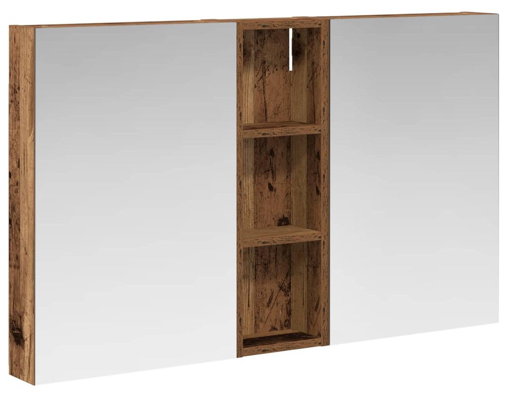 Badezimmerschrank-Set 3 pcs 100 x 10,5 x 60,5 cm Holzwerkstoff