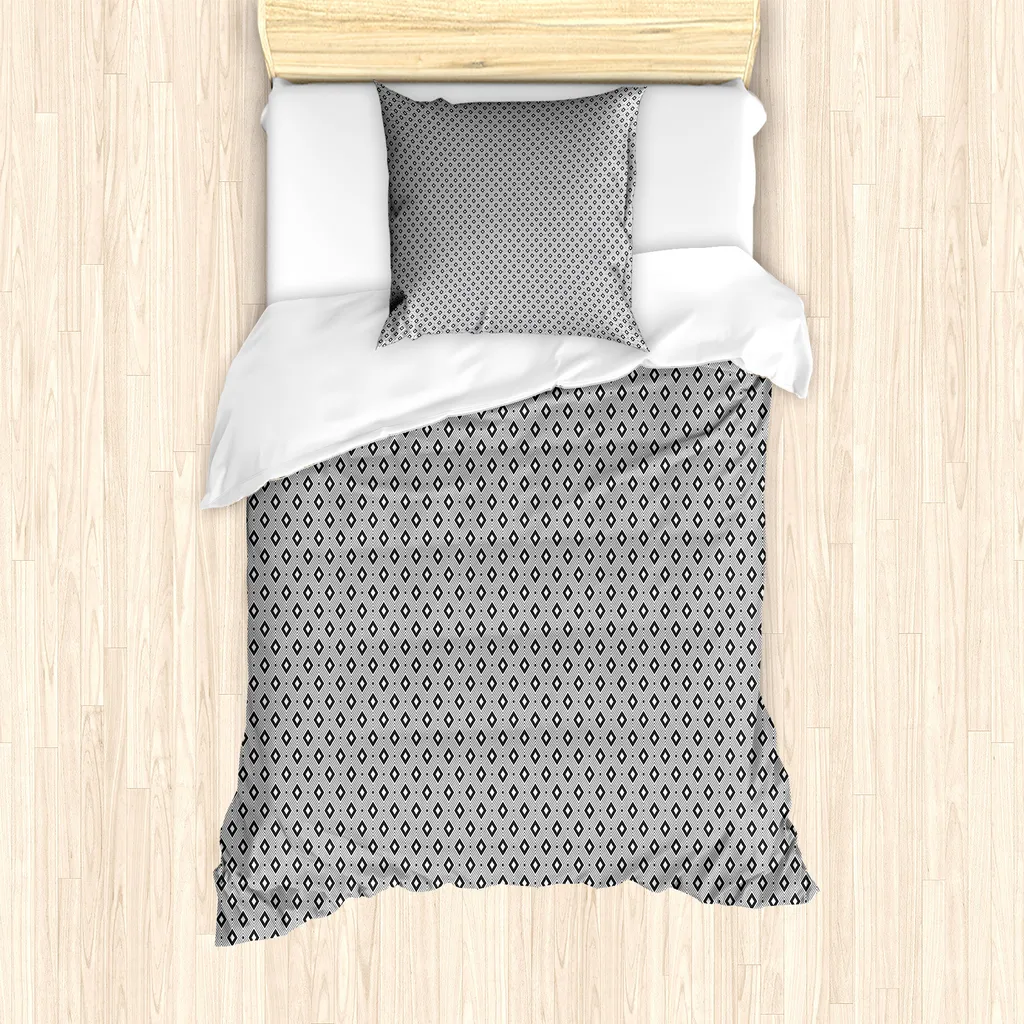 Set Copripiumino ABAKUHAUS Grigio Antracite 135x200 Antiacaro Shop